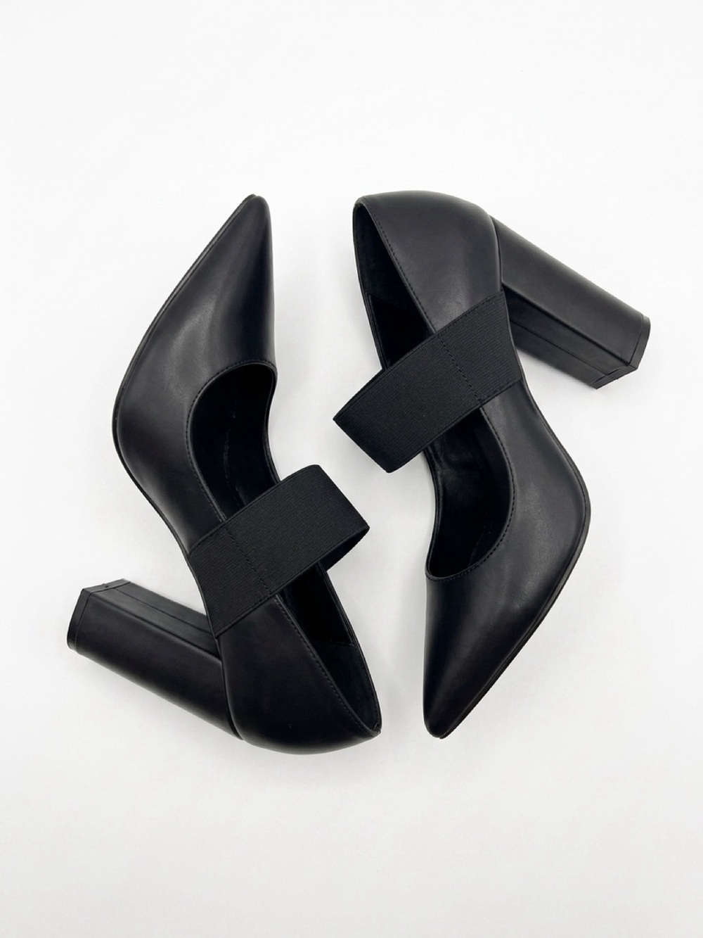 Prima Donna Black Pointed Mary Jane Block Heel Pumps - Picture 5 of 6